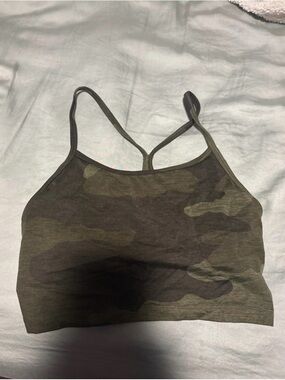 aerie Olive Green Camo Ribbed Tank Bralette